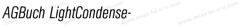AGBuch LightCondense字体转换